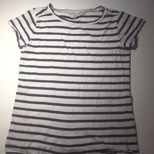 Crew cuts girls small navy and white striped shirt